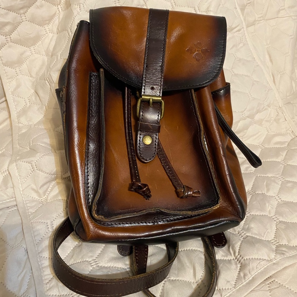 Brown Leather Backpack